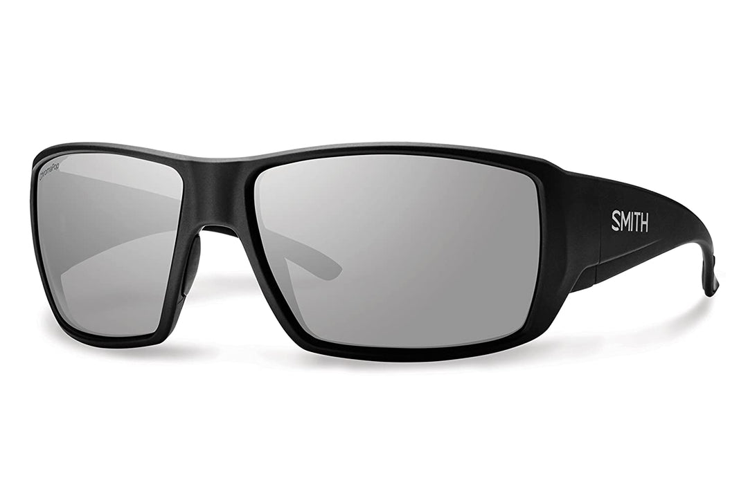 Smith Optics Adult Guides Choice Lifestyle Polarized Sunglasses/Eyewear, Matte Black/Platinum, Large