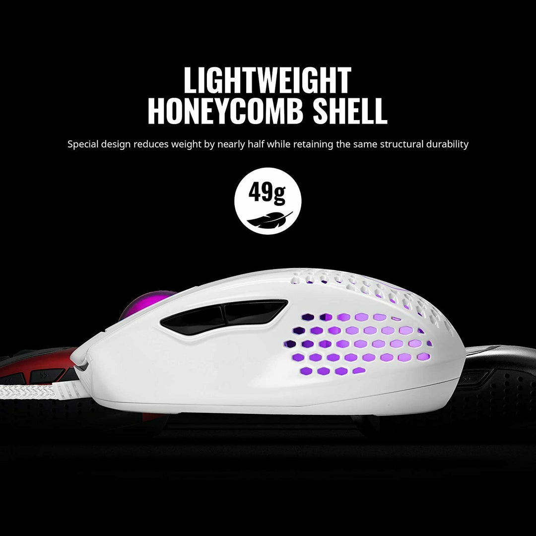 Cooler Master MM720 White Glossy Lightweight Gaming Mouse