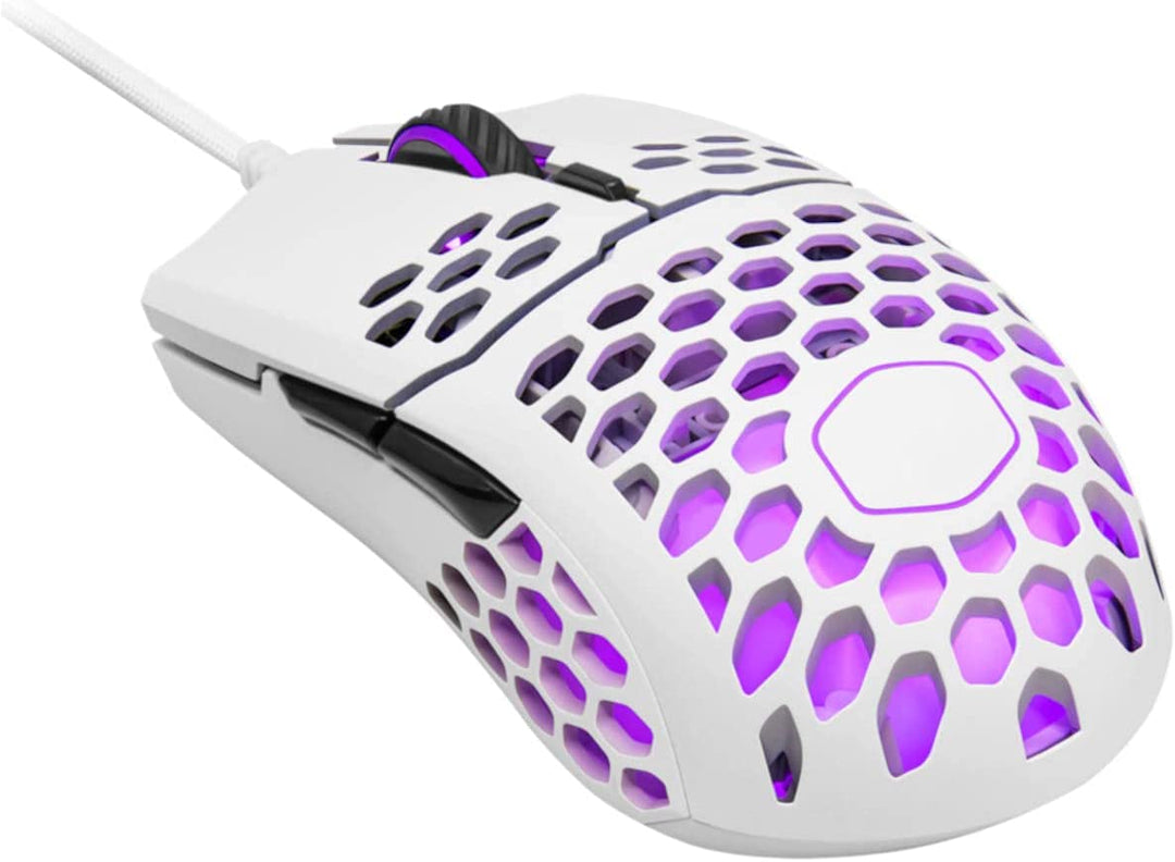 Cooler Master MM711 Matte White Wired Gaming Mouse with Lightweight Honeycomb Shell