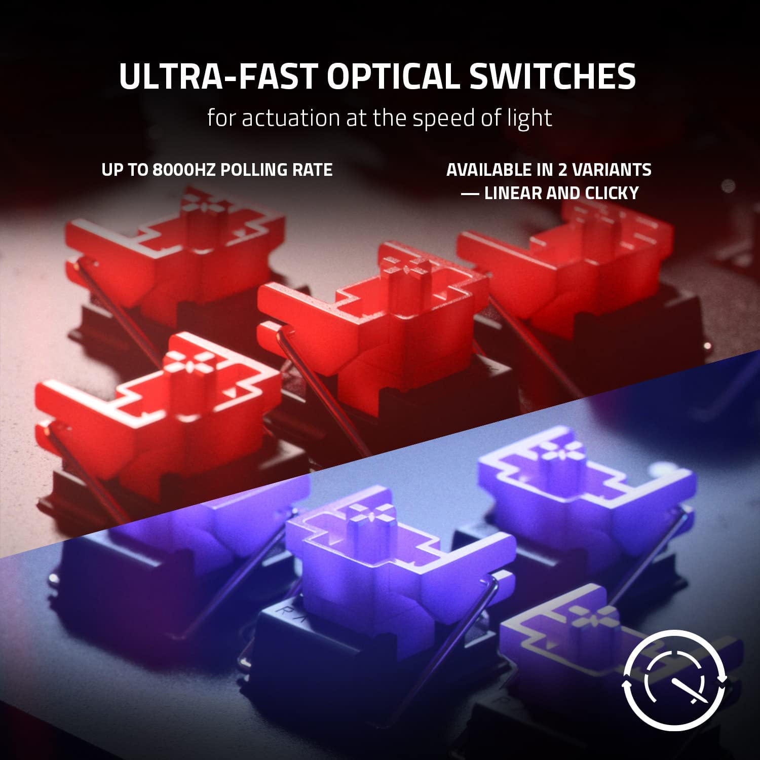 Razer Huntsman V2 Optical Gaming Keyboard: Fastest Clicky Optical Swit –  Digital P Enterprises