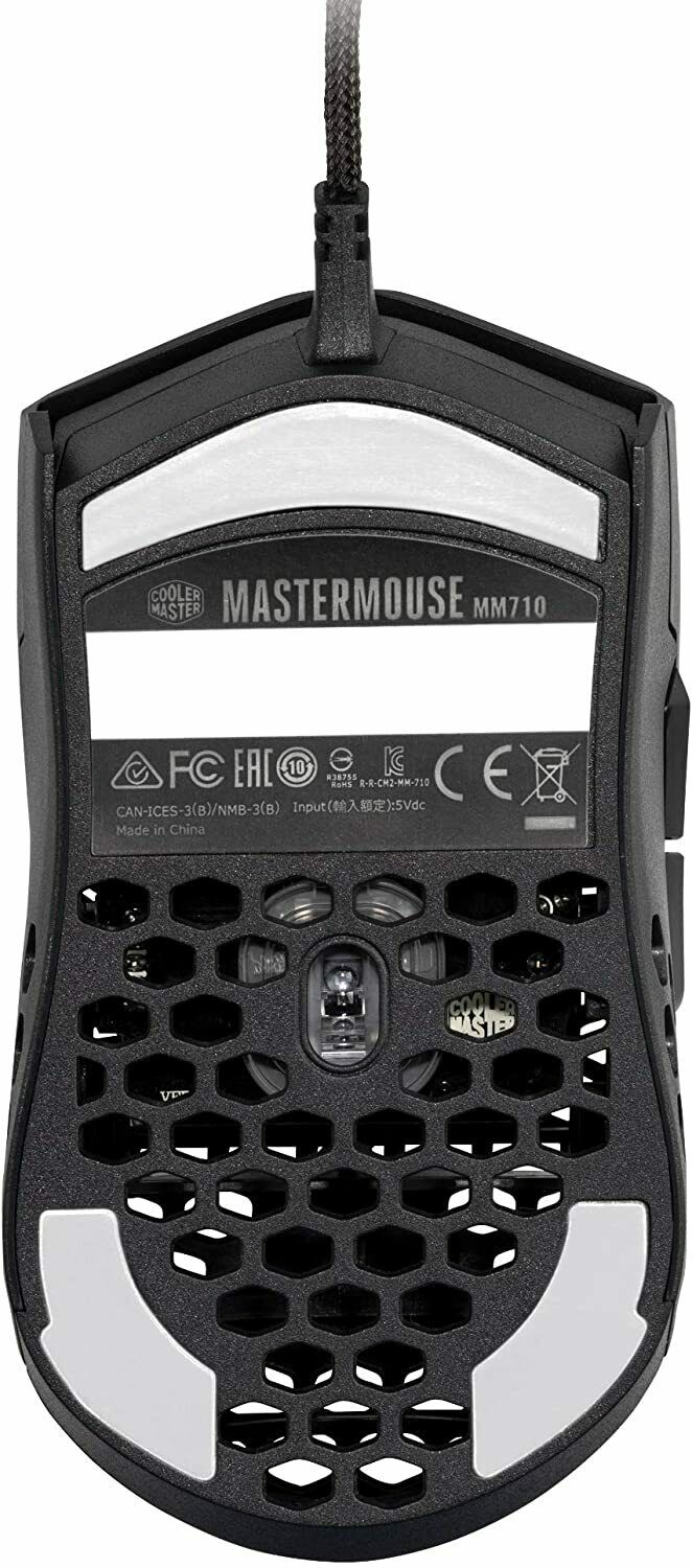 Cooler Master MM710 Matte Black Wired Gaming Mouse with Lightweight Honeycomb Shell